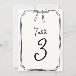 Número da Tabela Chic Coquette Coquette de Arco De