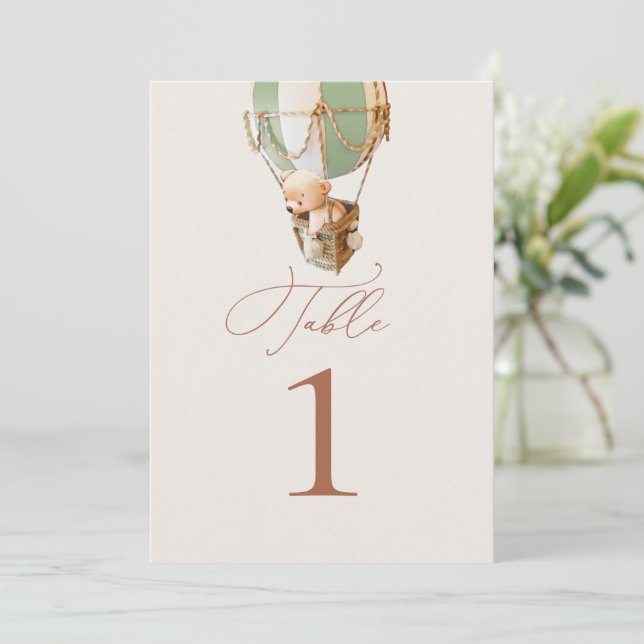 Número da Tabela de Balões de Urso (Em pé/Frente)