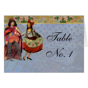 Número da Tabela de Casamento Cartões de Local Eng