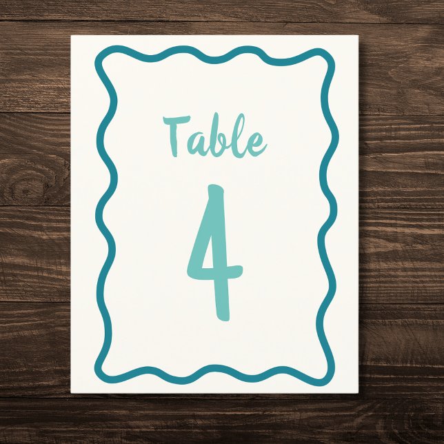 Número da Tabela de Casamento de Borda Wavy Brold  (Criador carregado)