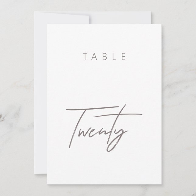 Número da Tabela de Casamento de Caligrafia Orçame (Frente)