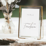 Número da Tabela de Casamento de Caligrafia Orçame<br><div class="desc">Design apresenta uma fonte manuscrita e um design minimalista moderno. Projetado para coordenar com a coleção de convites de casamento "ESSENTIALS". Para alterar os detalhes,  clique em "Personalizar". Veja o link de coleção nesta página para ver todos os itens correspondentes neste belo design ou veja a coleção aqui: https://bit.ly/3iNzQAD</div>