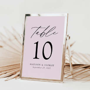 Número da Tabela de Casamento de Lavandas Elegante