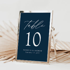 Número da Tabela de Casamento de Marinhos Elegante