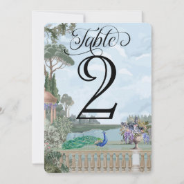 Número da Tabela de Casamento do Jardim da Era da 