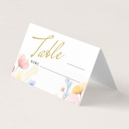 Número da Tabela de Casamento Floral Cartões dobra