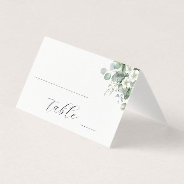 Número da Tabela de Casamento Floral Eucalyptus Br (Frente)