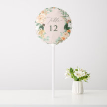 Número da Tabela de Casamento Rosa Boho Greenery B