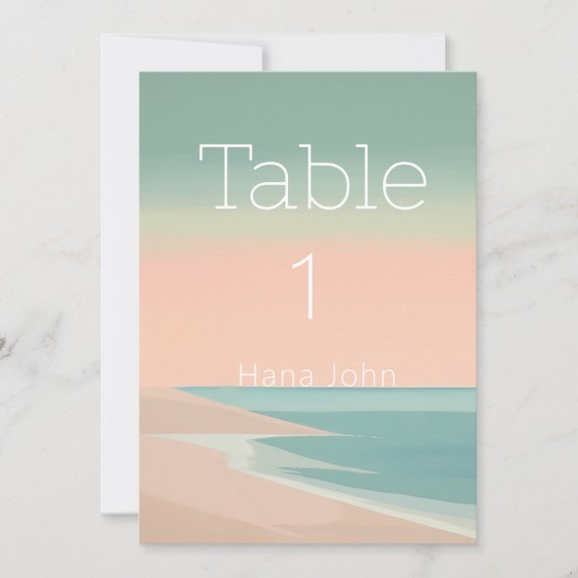 Número da tabela de destino Elegante (Frente)