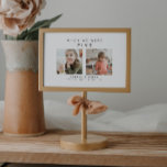 Número da Tabela de Imagens do Bebê de Casamento S<br><div class="desc">Estes são números elegantes, modernos, personalizados, "quando estávamos" de tabelas fotográficas com uma fonte moderna e design minimalista. Edite o texto mais* e todas as cores. // Para itens correspondentes, visite a coleção "HARLOW" na certeira loja Nicole Zazzle. * Se você gosta deste design, mas não o vê disponível para...</div>