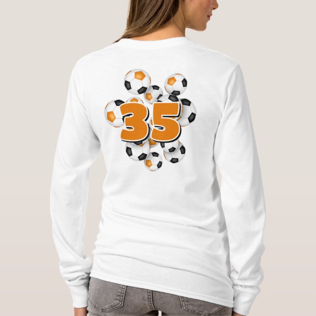 número de camisa no grupo de bolas de futebol lara (Verso)