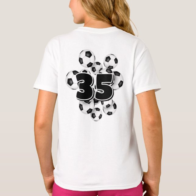 número de camiseta infantil no grupo de bolas de f (Verso)