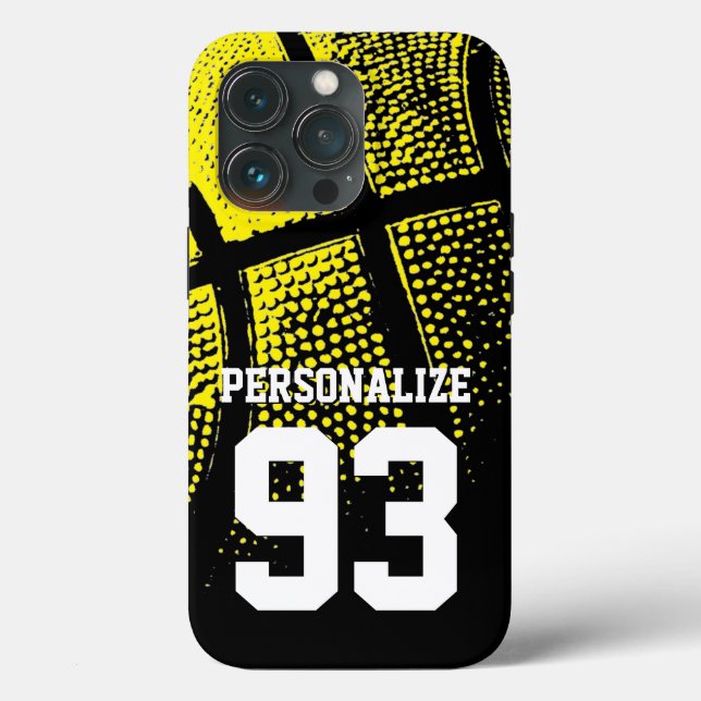 Número de camisola de basquete amarelo personaliza (Verso)