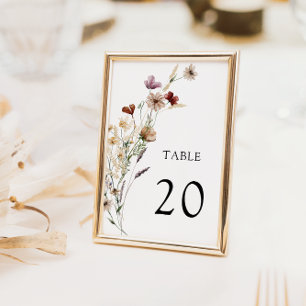 Número de Mesa de Casamento Boho