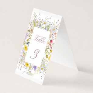 Número de Mesa de Casamento com Aquarela Floral – 