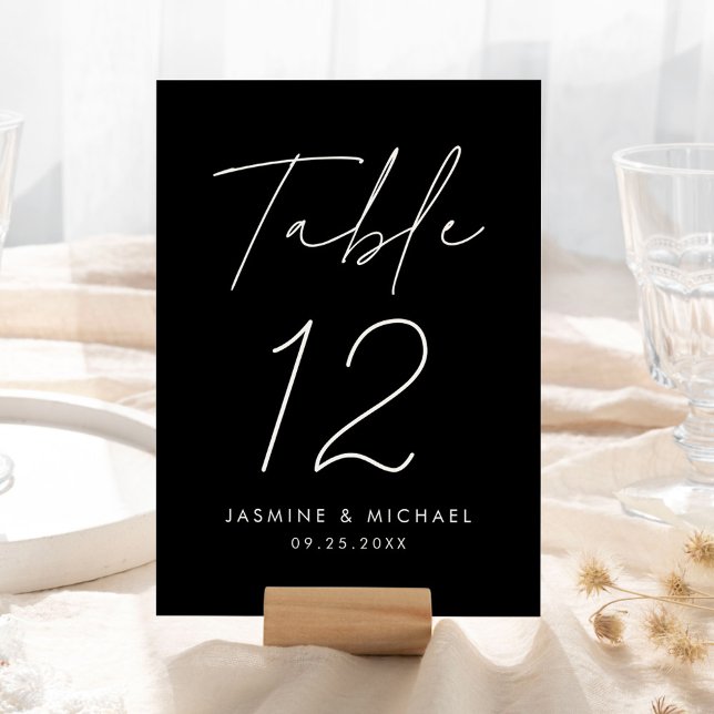 Número de Mesa de Casamento com Letra Moderna em P (Criador carregado)