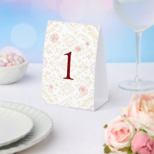 Número de mesa de casamento elegante