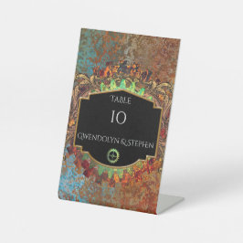 Número de Mesa Personalizada do Casamento vintage