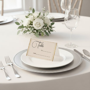 Número de Mesa Quadro Minimalista Casamento Elegan