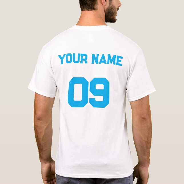 Número de Nome Personalizado na Camisa T da Fonte  (Verso)