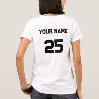 Número de nome personalizado no verso do T-Shirt