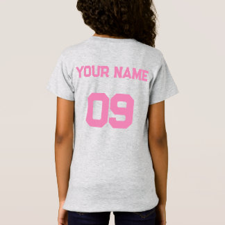 Número de nome personalizado no verso do T-Shirt c