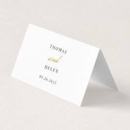 Número de Tabela de Casamento Local Cartão Dobrado