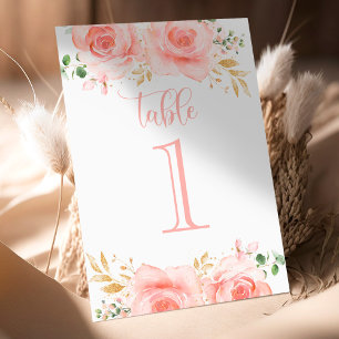 Número de Tabela de Chá de fraldas de Menina Rosa 