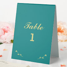 Número de Tabela Dourada e Teal