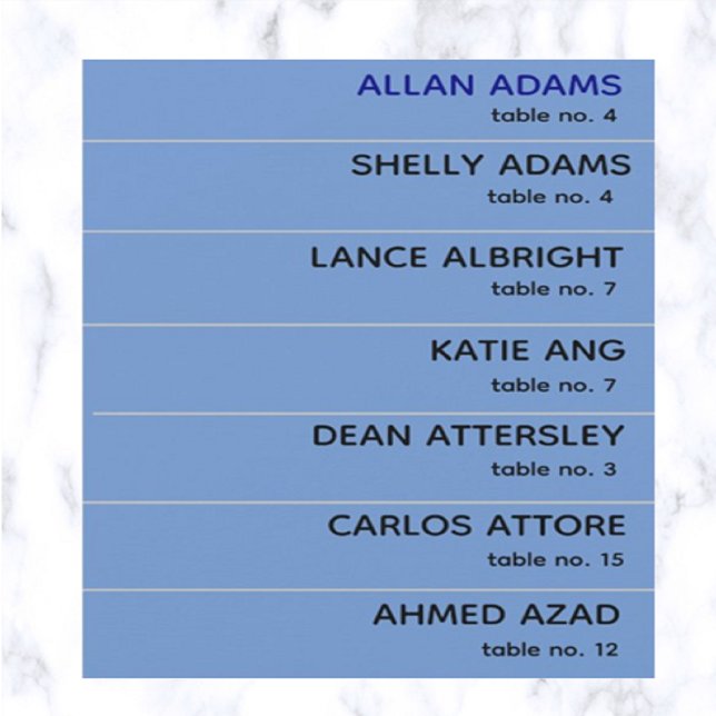 Número de Tabela Editável e Cartões de Localização (This is an easy way to make place cards for your special event!)