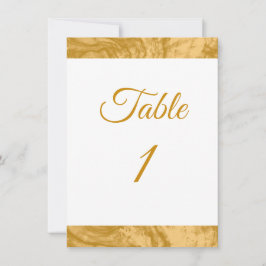 Número de Tabela Personalizada Dourada Simples Ele