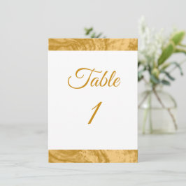 Número de Tabela Personalizada Dourada Simples Ele