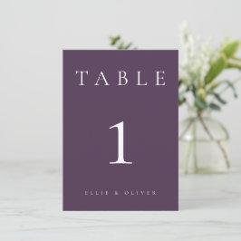 Número de Tabela Plum Purple Weding/Event III