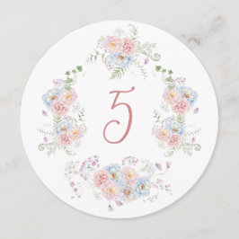 Número de Tabela Redonda de Quadro Floral Elegante