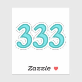 Número do Anjo das Bênçãos 333 Adesivo