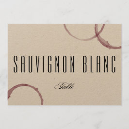 Número do cartão de mesa da adega Wine Stains