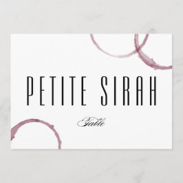 Número do cartão de mesa da adega Wine Stains Wine