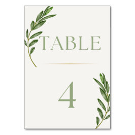 Número do Cartão de Mesa Olive Branch