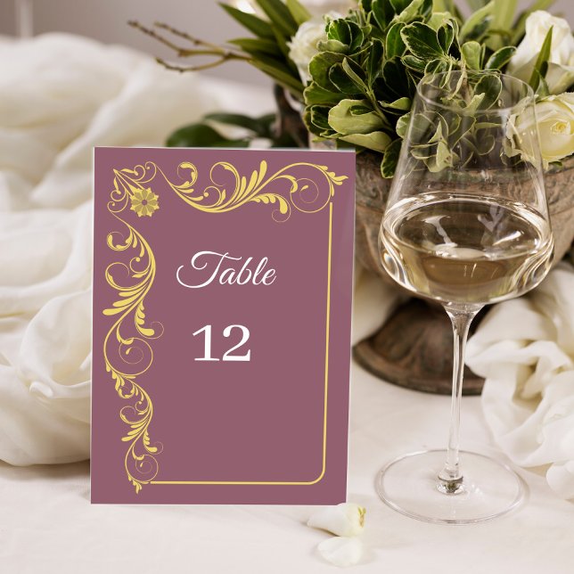 Número do Cartão de Mesa Vitoriano Elegante (Criador carregado)