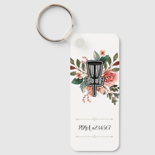 Número PDGA personalizável Chaveiro de Golf de Dis (Frente)