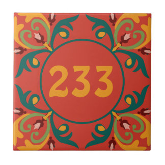 🧡 💚 💛 número personalizado azulejos orientais,