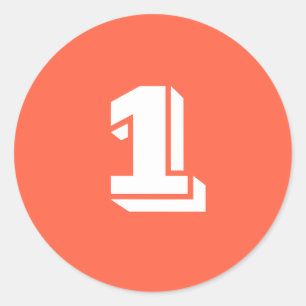 Número um de grandes adesivos redondos de tomate 