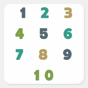 números 1-10. contagem. Etiquetas e adesivos