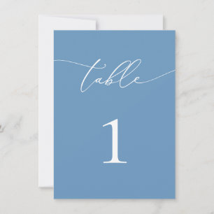 Números de Casamento/Tabela de Eventos Azul e Bran