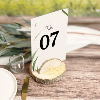 Números de mesa de casamento Elegante Dusty Greene