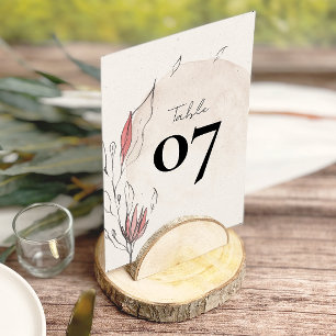 Números De Mesa De Casamento Floral Da Rustic Wate