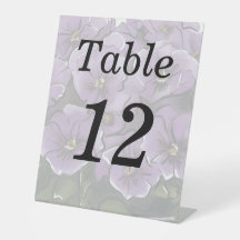 Números de Mesa de Casamento Lésbico Flores Violet