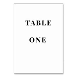 Números de Mesa de Casamento Minimalista | Cartões