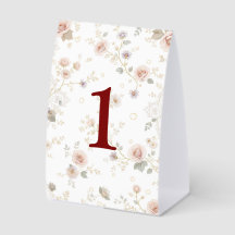 Números de mesa elegantes e personalizáveis