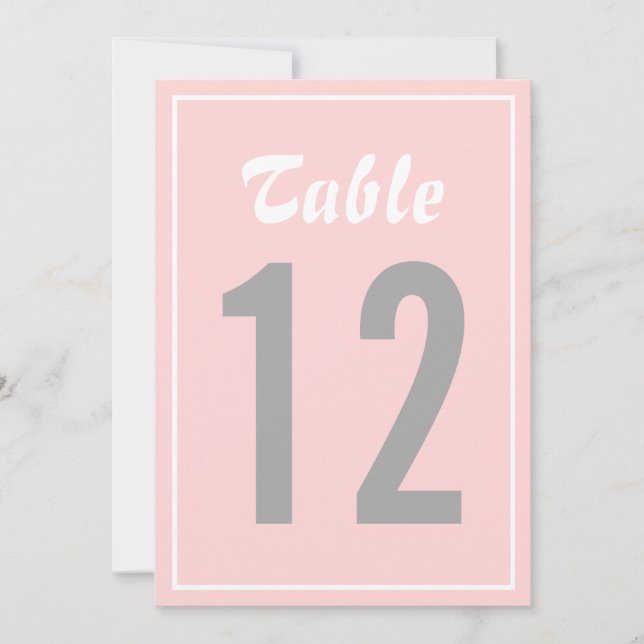Números de Mesa Náuticos em Cartão II com Rosa e C (Frente)